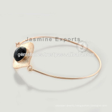 Wholesale Supplier Of Black Onyx Sterling Silver Gemstone Bangle Jewelry For Women